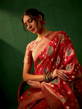 Womens Fashion Ethnic Red Color Sarees-MLSHWSA1197RED0ONE